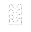 Multi-Layer Pot Lid Storage Rack Wall Hanging Iron Pan Cover Storage Holder Rustproof Space Saving Kitchen Storage Rack Cabinet (Silver - 4 Layers)