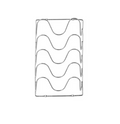 Multi-Layer Pot Lid Storage Rack Wall Hanging Iron Pan Cover Storage Holder Rustproof Space Saving Kitchen Storage Rack Cabinet (Silver - 5 Layers)