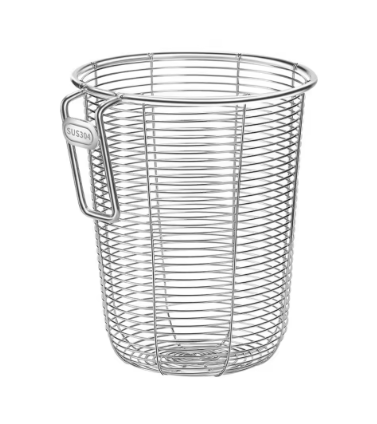 Drainable Chopsticks Tube Tableware Organizer Wall Mounted Spoon Fork Cage Rack Stainless Steel Hanging (Large)