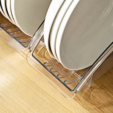 5 Grids Kitchen Cabinet Organizers for Dish and Bowl Tableware Tray Bowls Dishes Storage Rack Cookware Shelf Plate Storage Stand