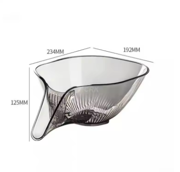 Rice-washing Artifact Easy To Use Storage Of Fruit Kitchen Washing Rice Basket Plastic Draining Fine Water Hole Wash Fruit Basin
